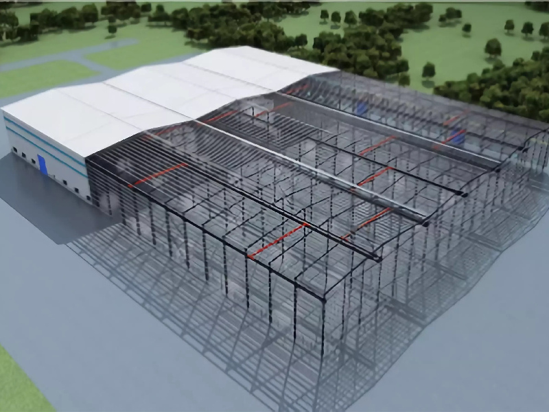 steel frame structure drawing